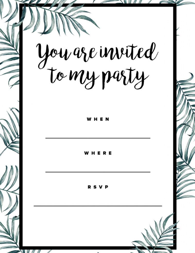 Free Printable Birthday Invites