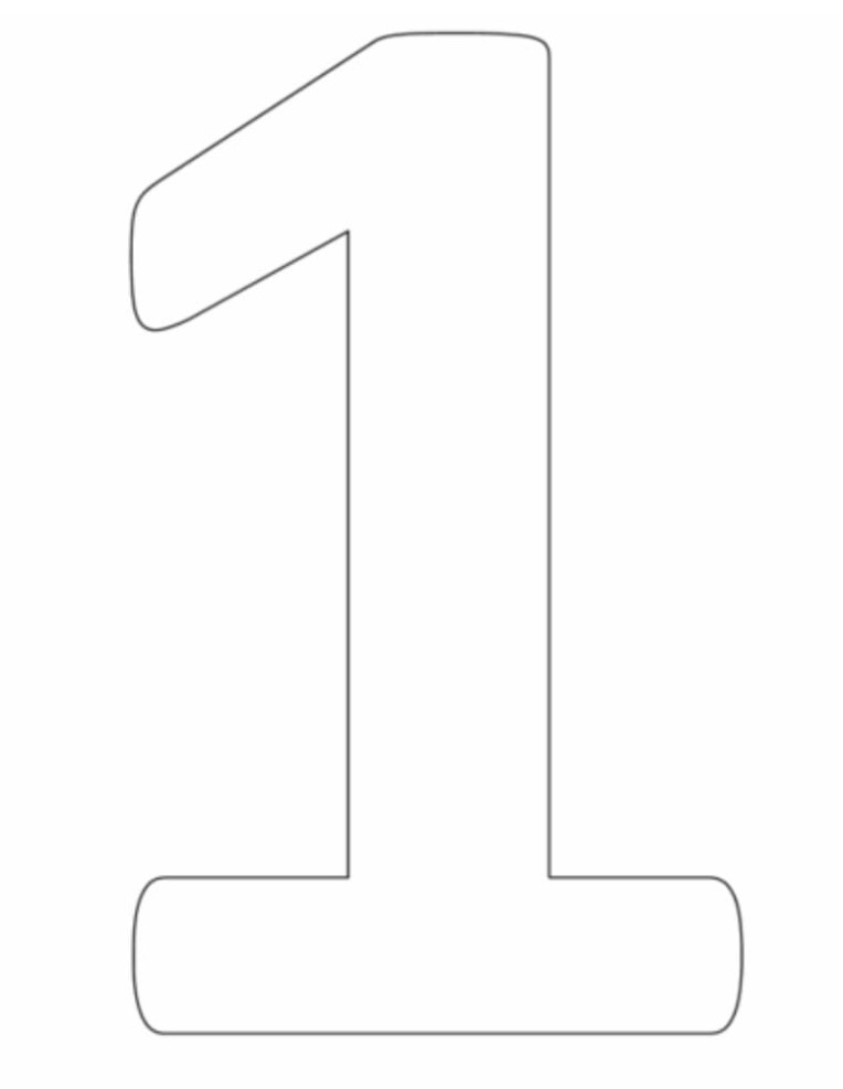 Free Printable Number 1