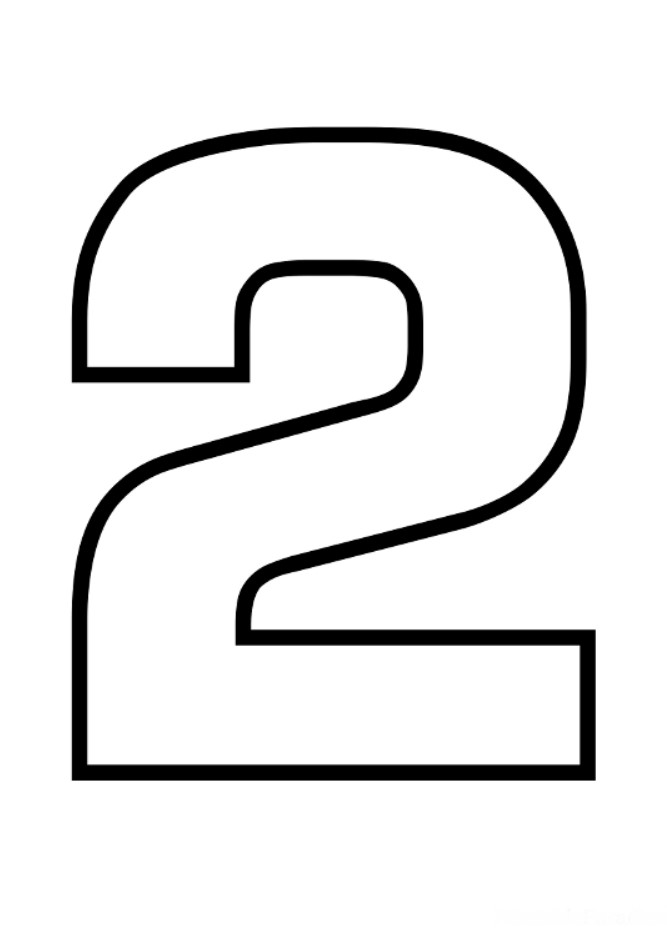 Free Printable Number 2