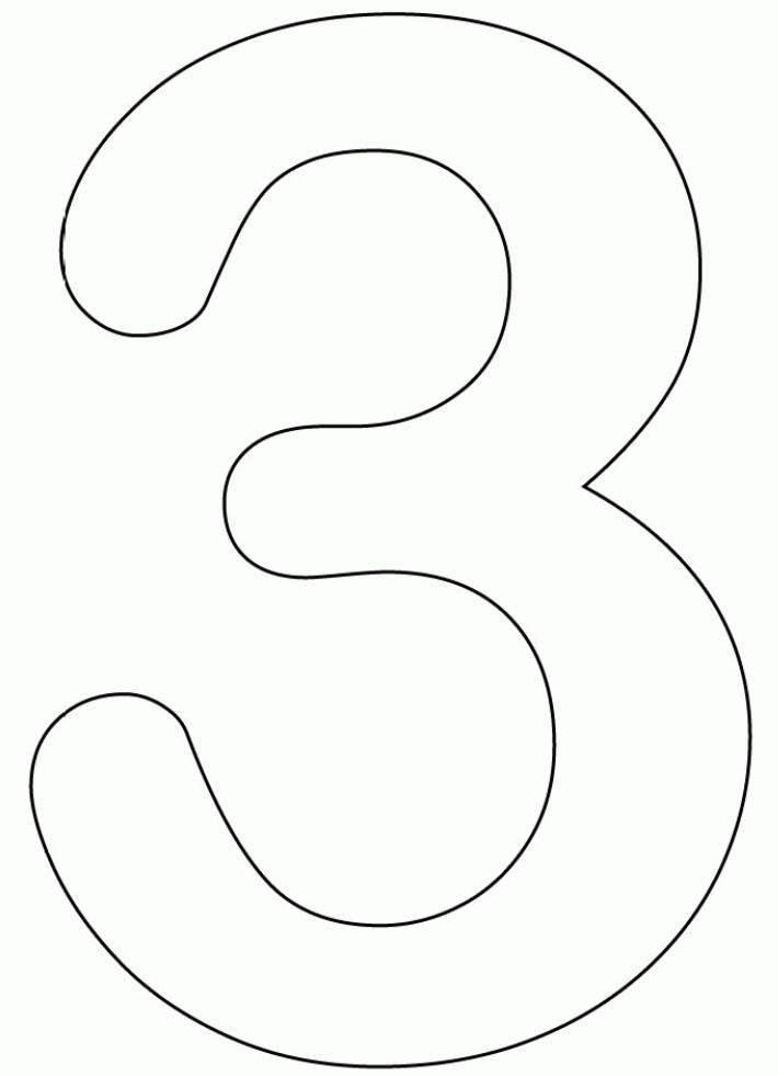 Free Printable Number 3