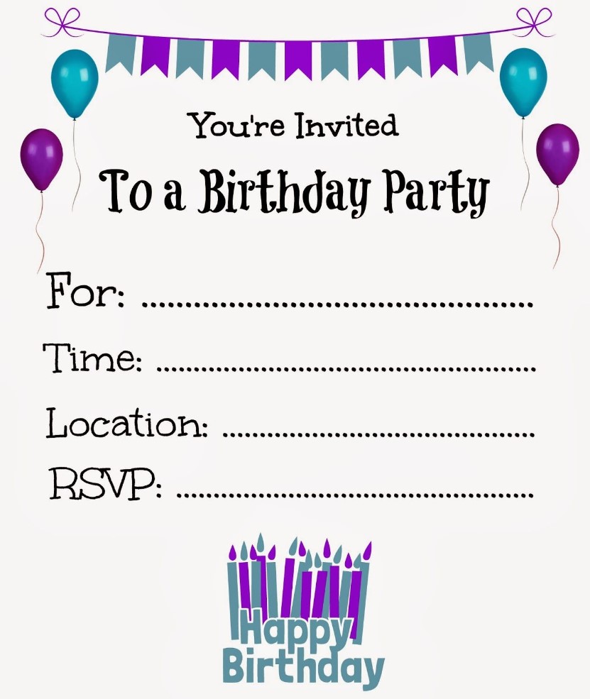 Printable Birthday Invitations Free