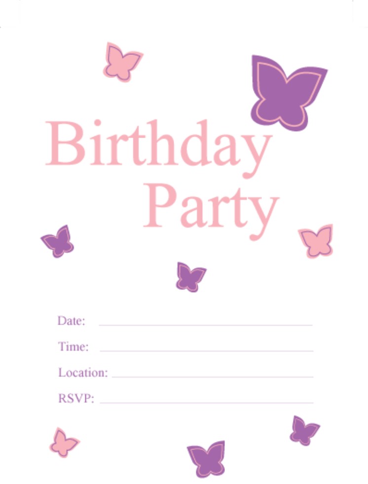 Printable Birthday Invites Free