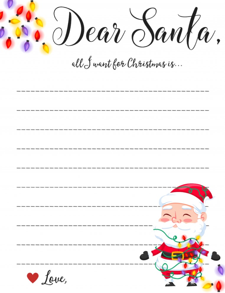 Printable Letter to Santa