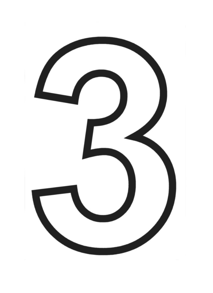 Printable Number 3