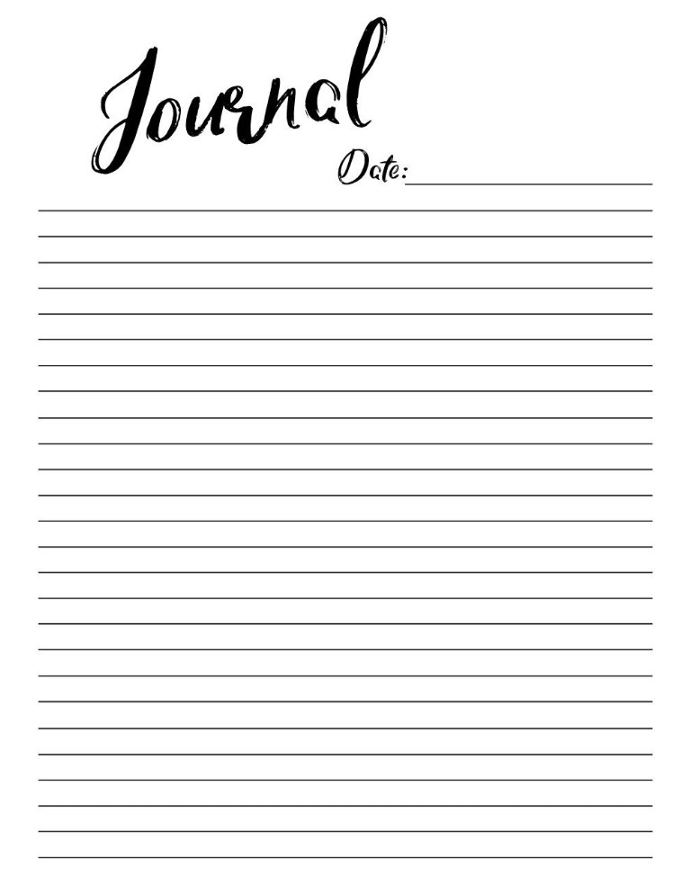 Free Printable Journal Pages - Wiki Printable