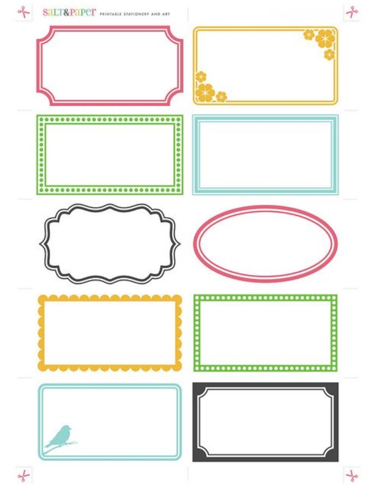 Printable Border Labels