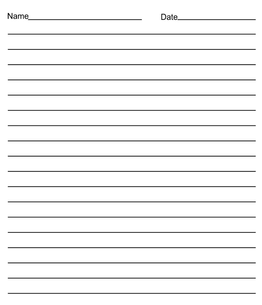 Printable Sheets With Lines Free