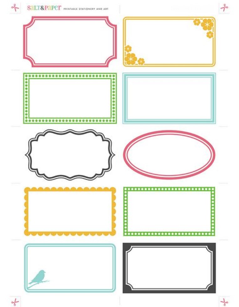Printable Tag Labels