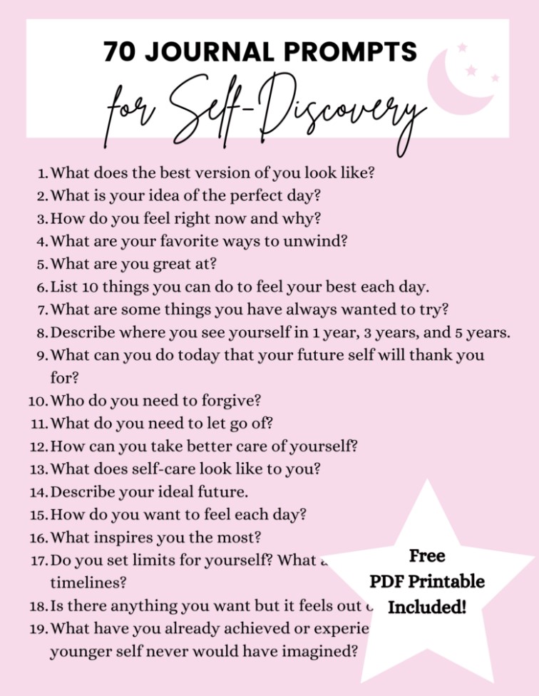 Free Printable Journal Prompts for Adults