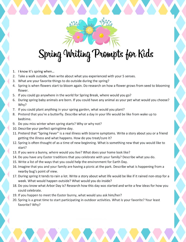 Free Printable Journal Prompts for Kids