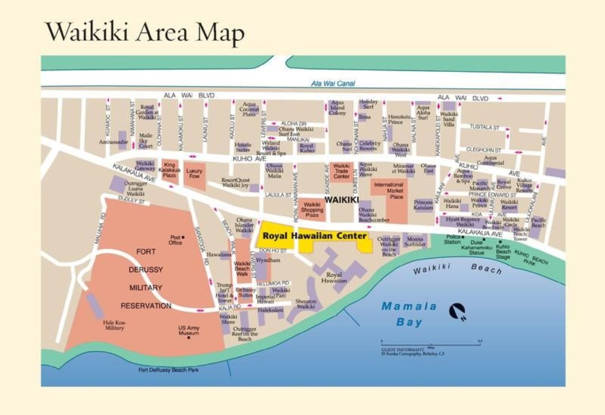 Free Printable Map of Waikiki