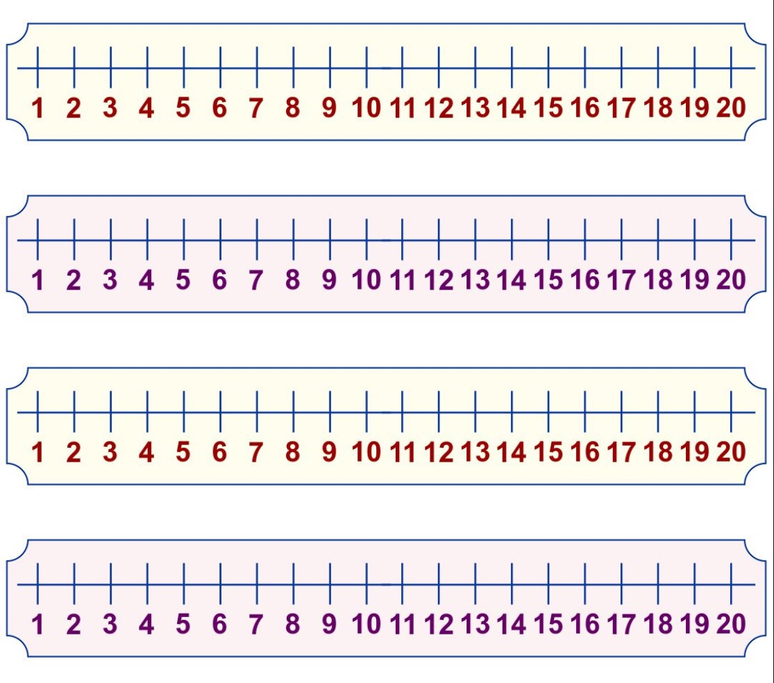 Free Printable Number Line 1-20