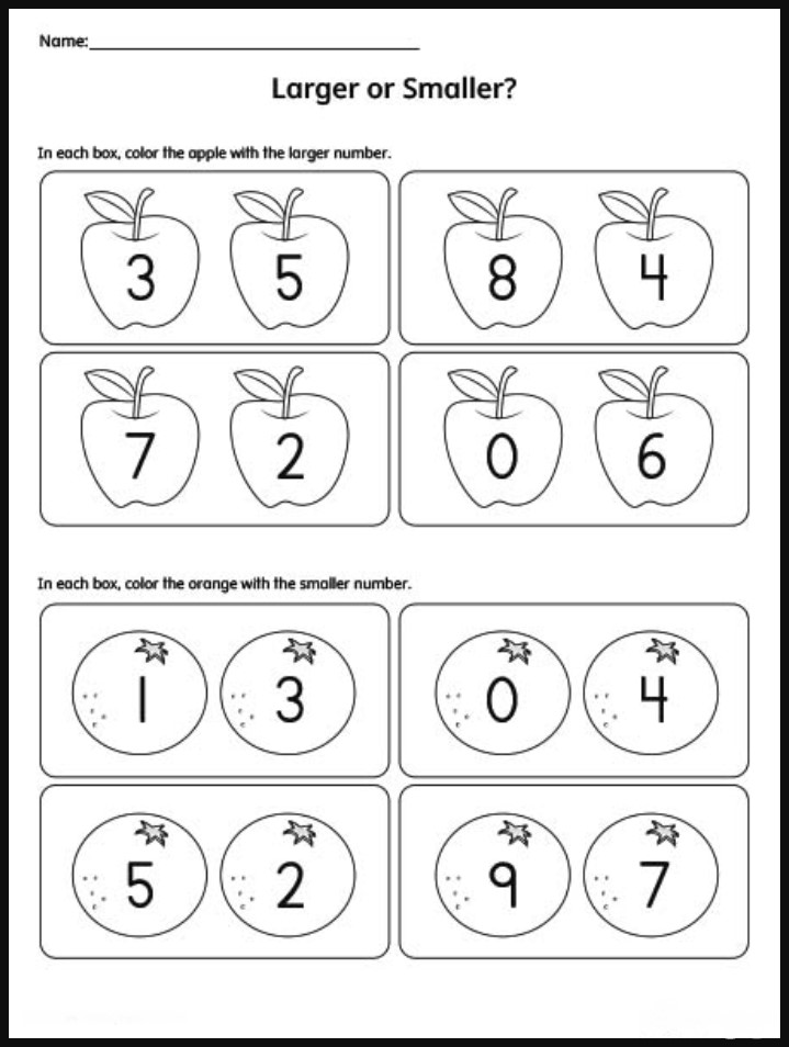 Free Printable Sheets for Kindergarten