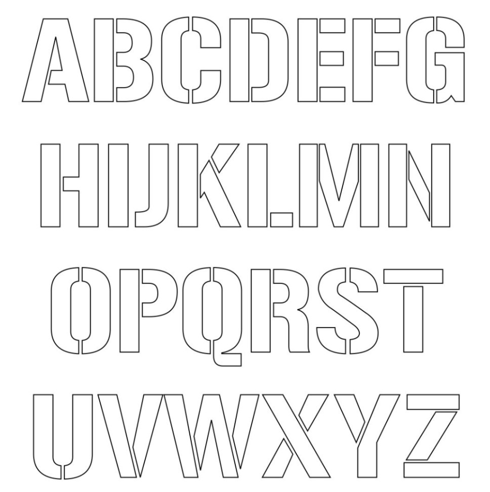 Free Printable Stencil Letters Large