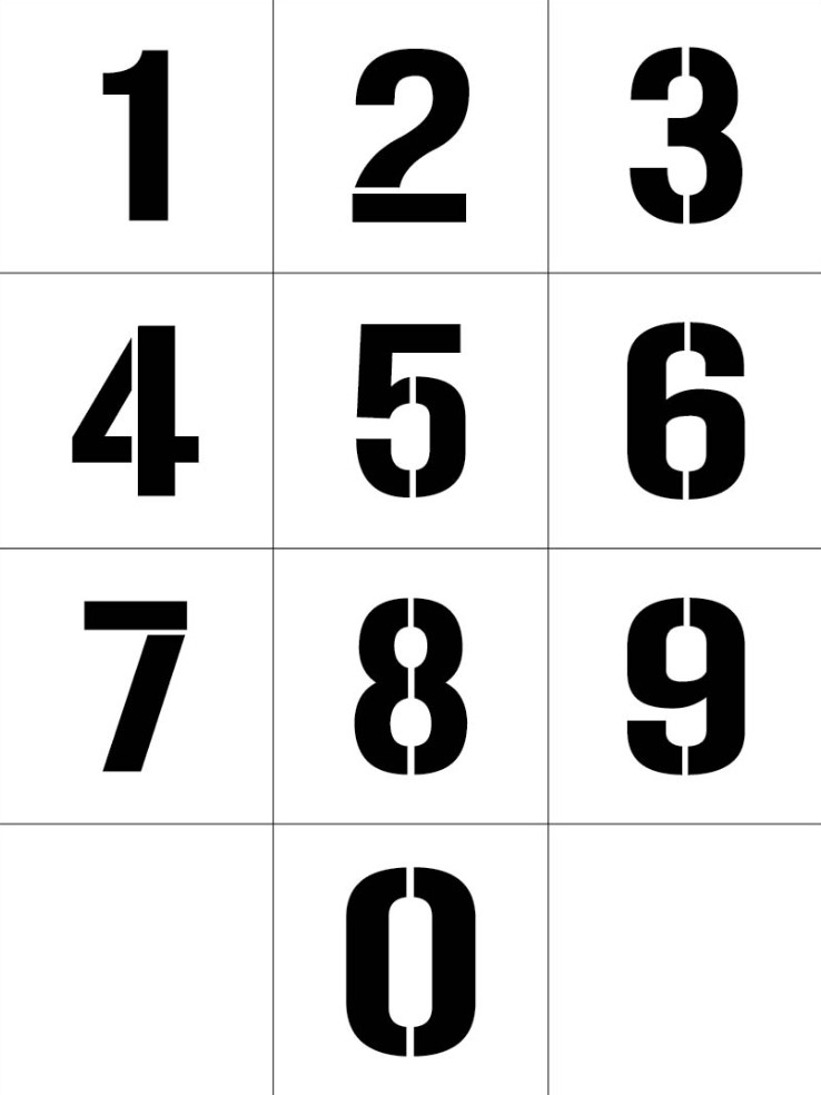 Free Printable Stencil Numbers