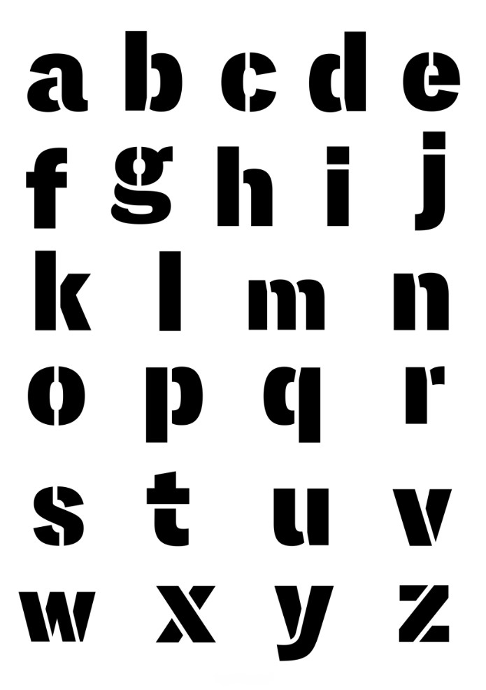 Printable Alphabet Stencils