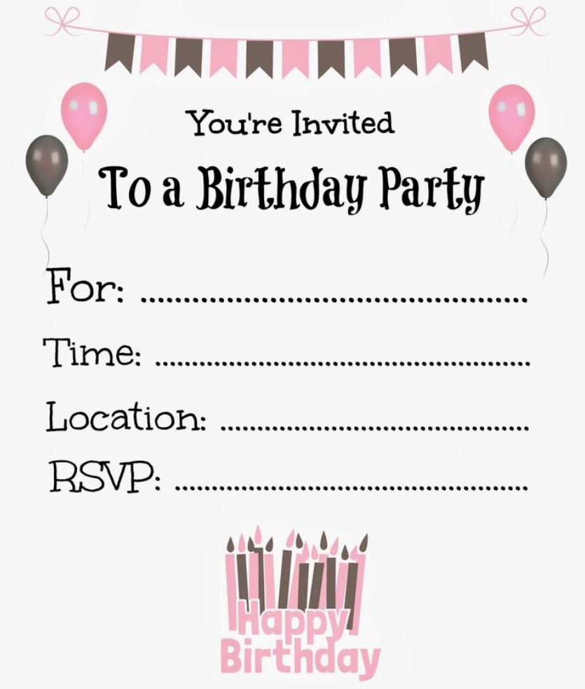 Printable Birthday Party Invitations