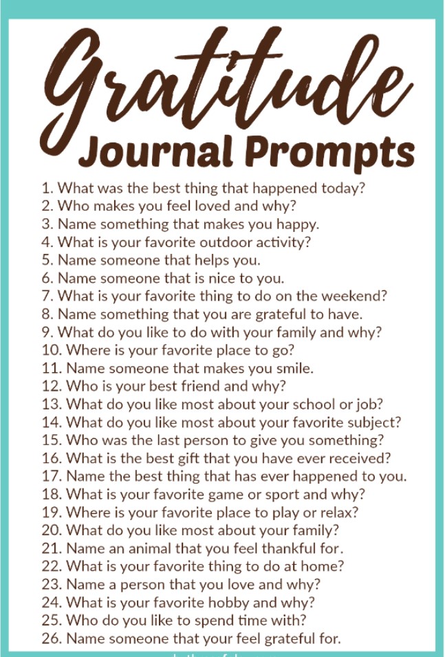 Printable Journal Prompts for Adults