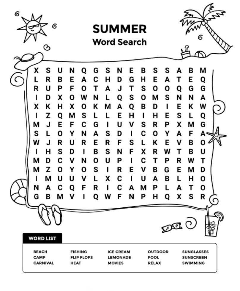 Printable Kids Word Search