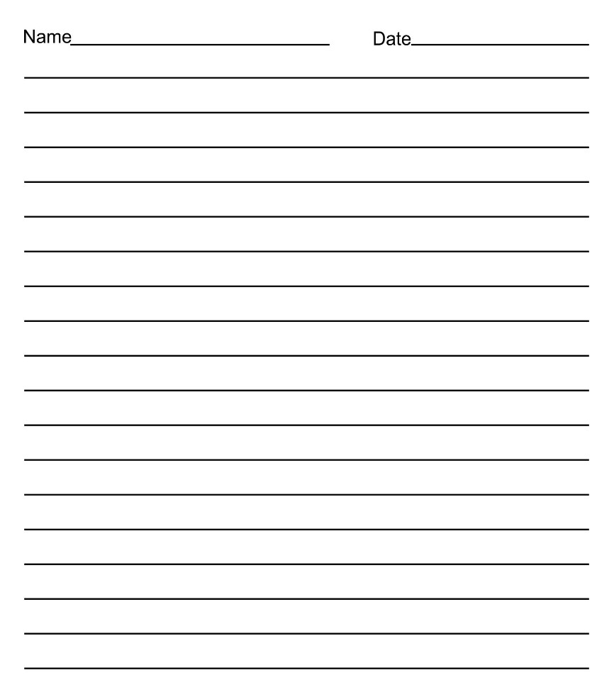 Printable Paper With Lines Free