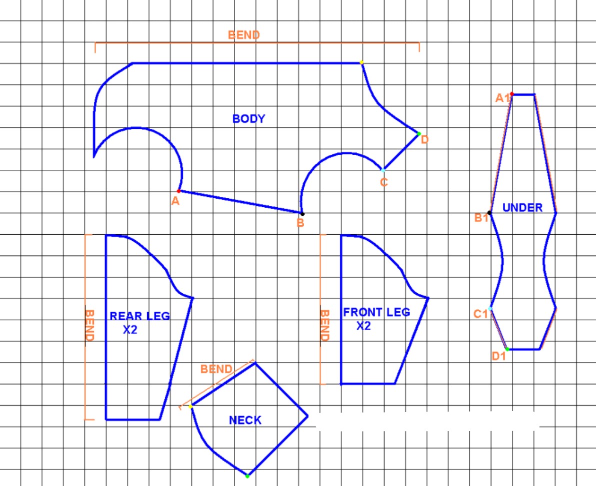 Printable Pattern for Dog Clothes