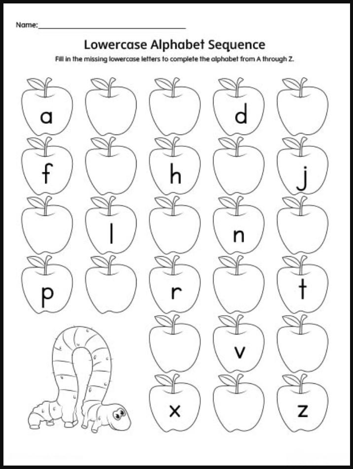 Printable Sheets for Kindergarten Free