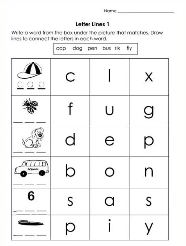 Printable Sheets for Kindergarten