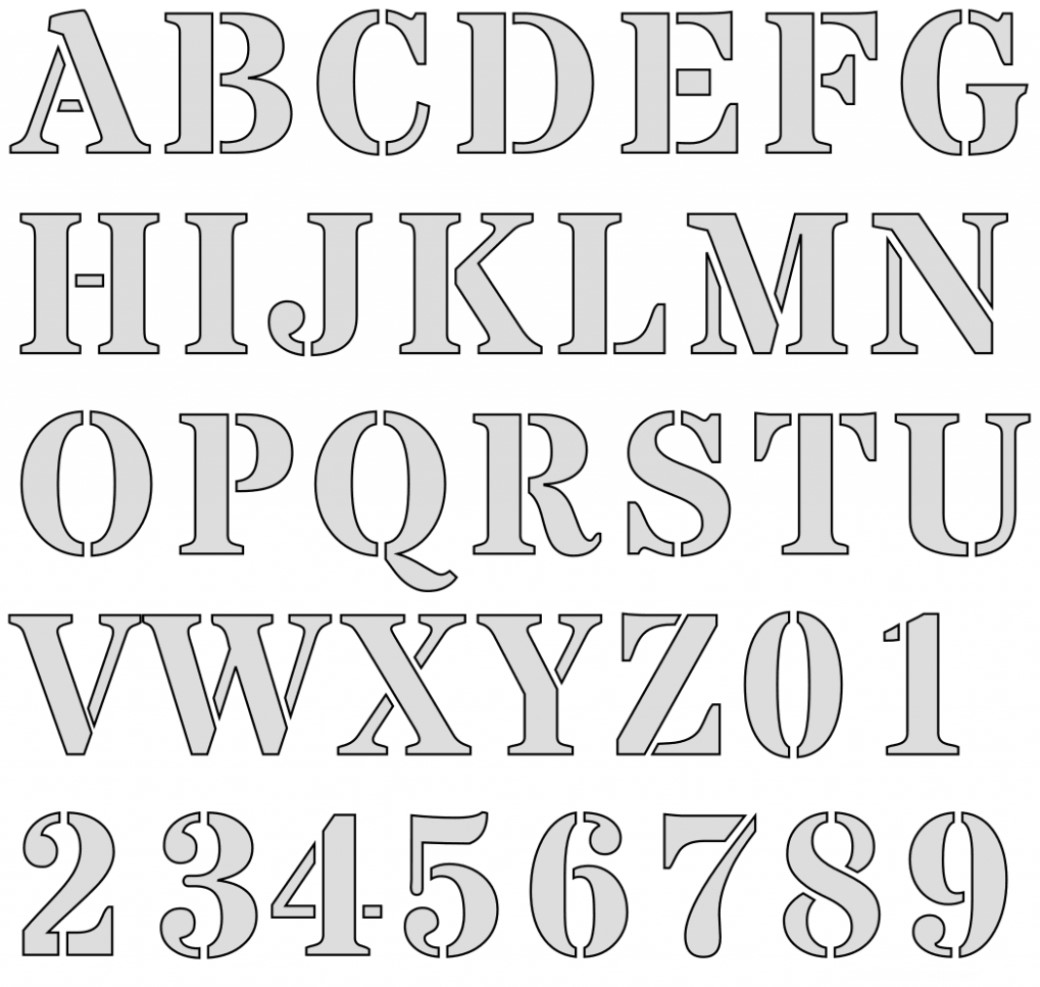 Printable Stencil Letters Large Free