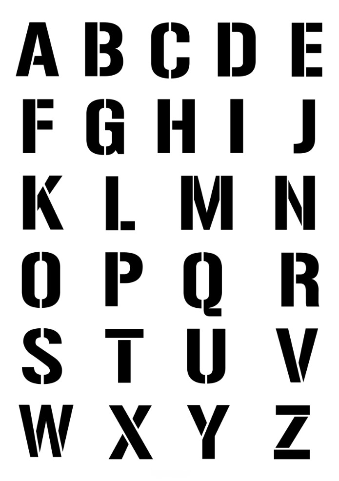 Printable Stencil Letters Large