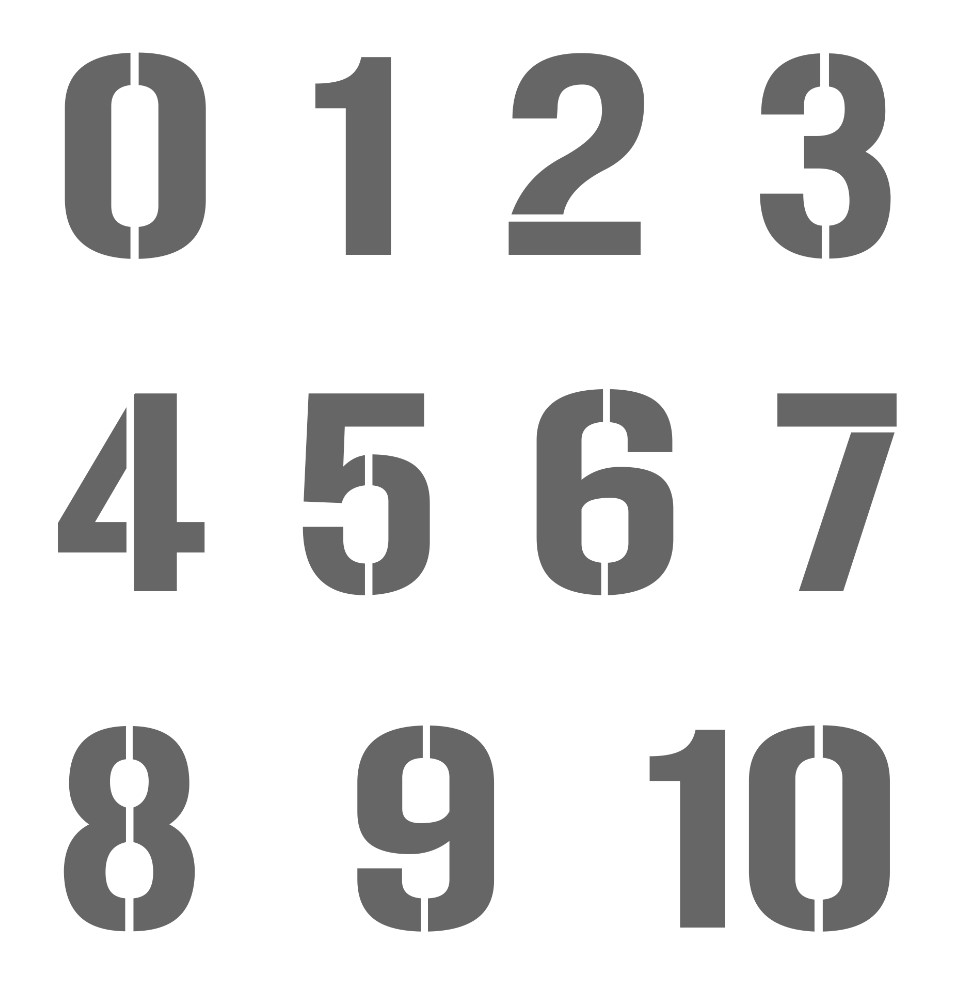 Printable Stencil Numbers