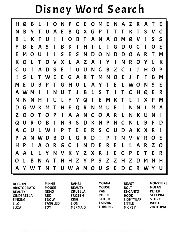 Printable Word Puzzles Free