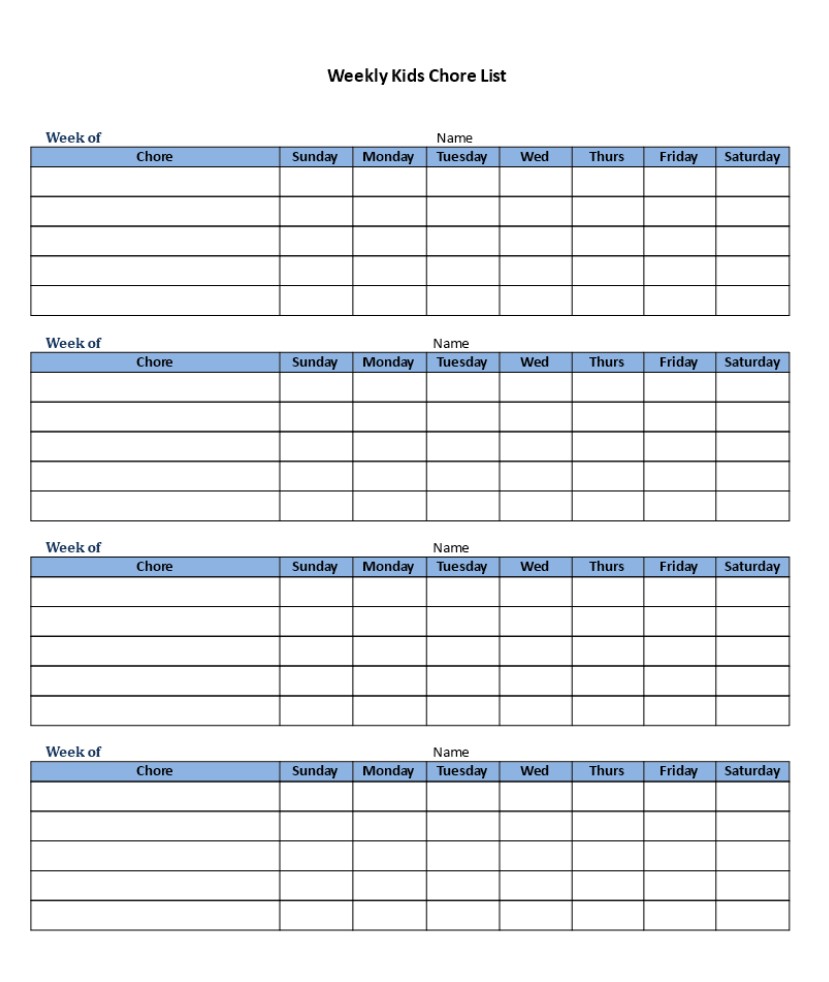 Free Printable Chart Templates Editable