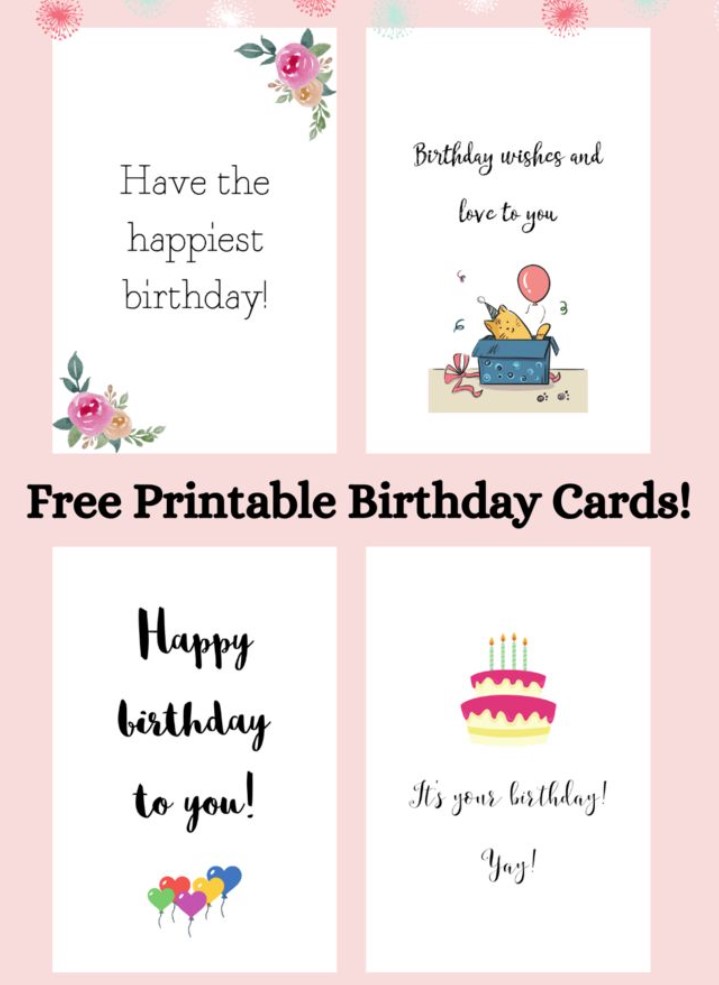 Free Printable Kids Birthday Cards