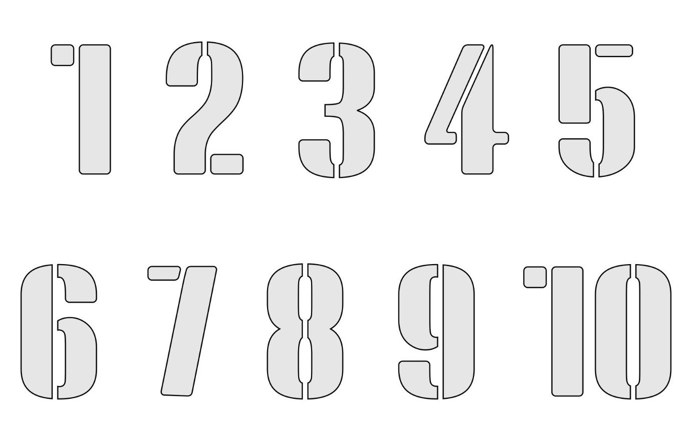 Free Printable Number Stencils