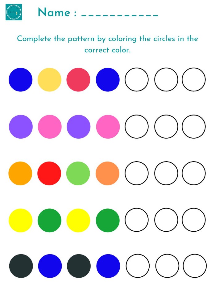 Free Printable Pattern Worksheets for Grade 2