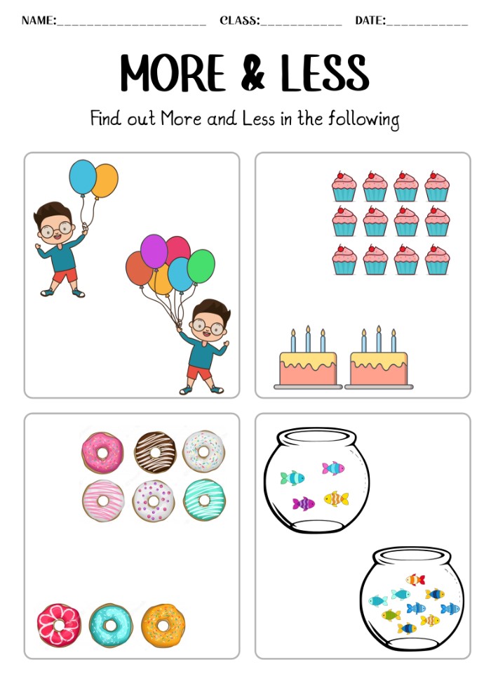 Free Printable Worksheets for Preschoolers