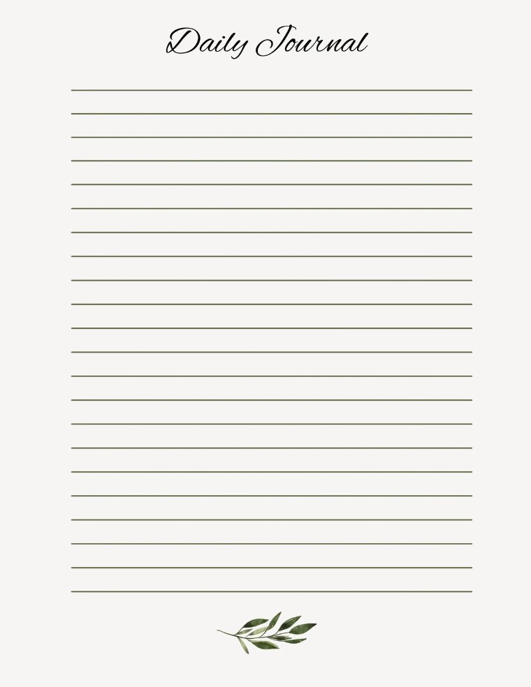 Printable Journal Sheets
