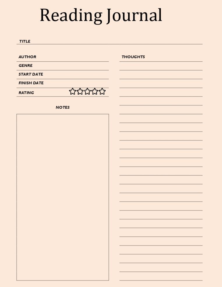 Printable Journal Template