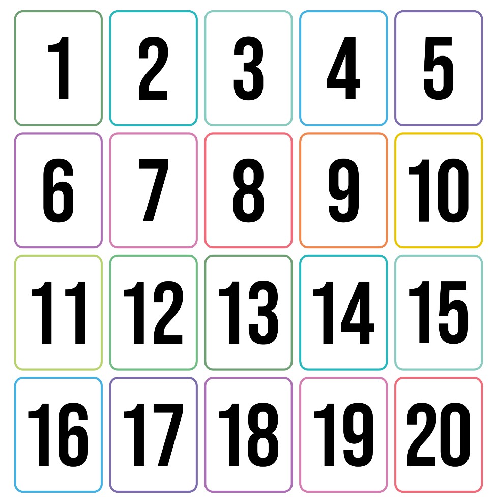 Printable Number Cards Free