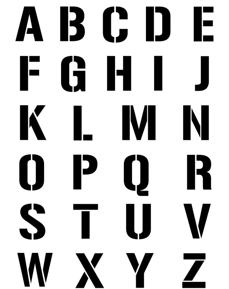 Printable Stencil Alphabet