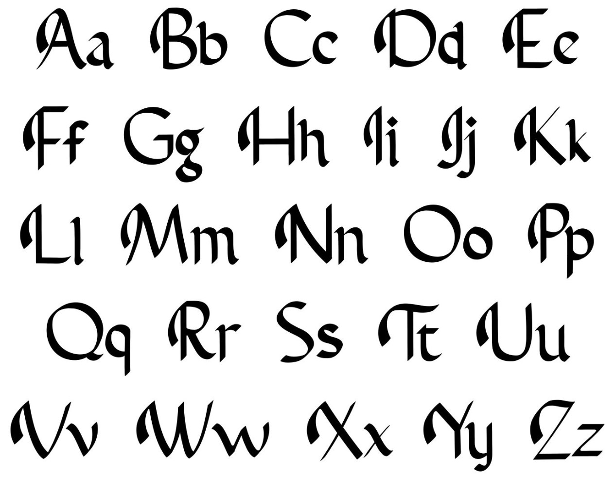 Printable Stencil Font