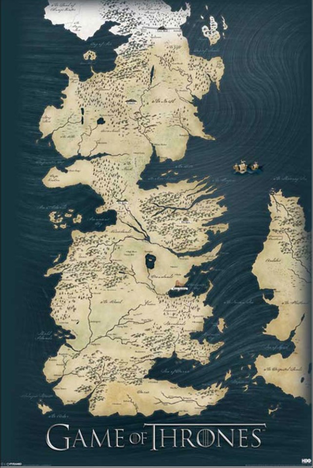 Free Printable Game of Thrones Map