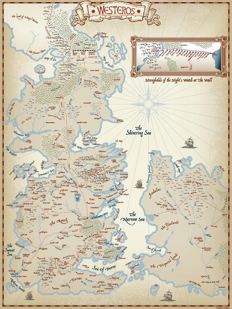 Printable Game of Thrones Map