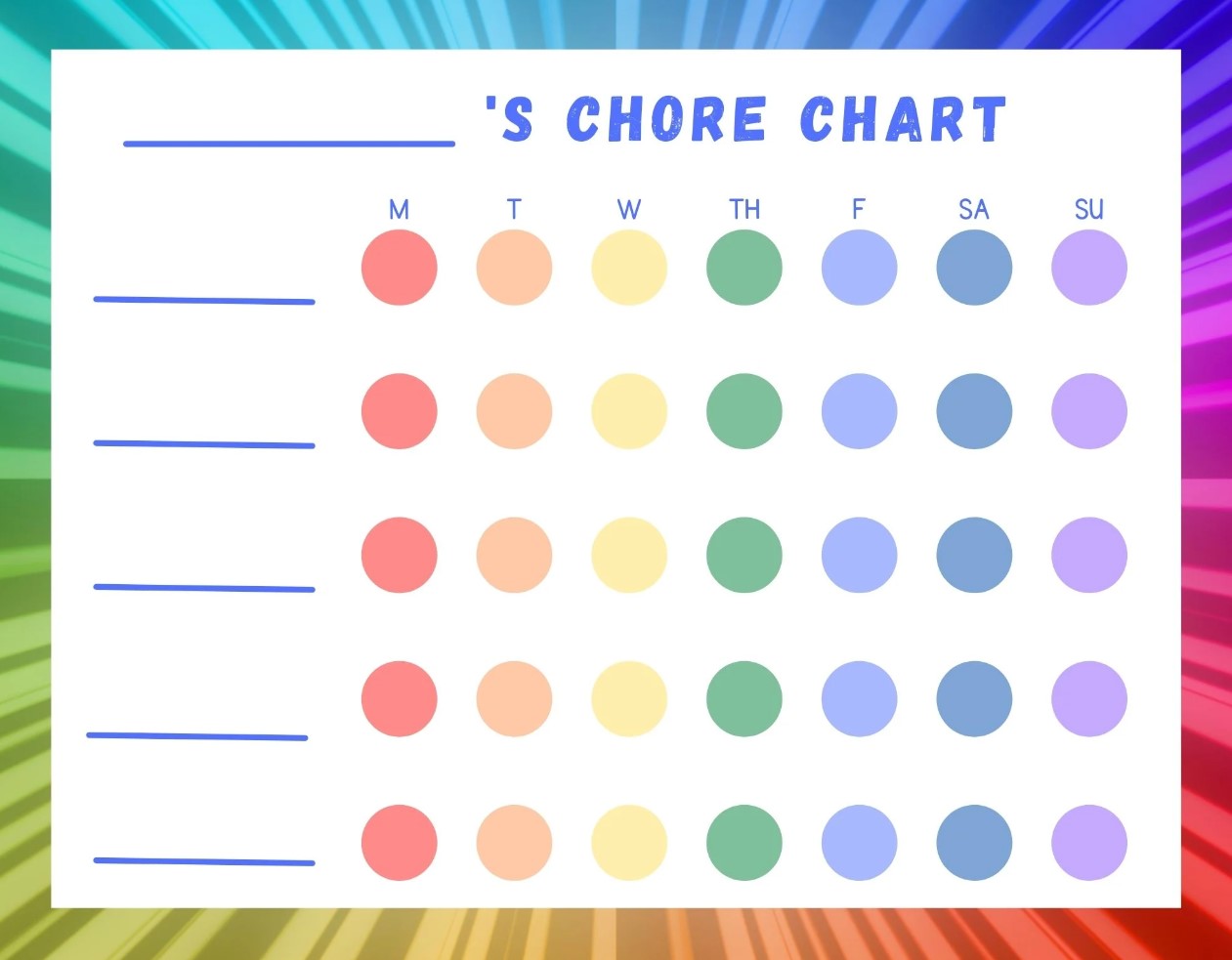 Printable Kids Chore Chart