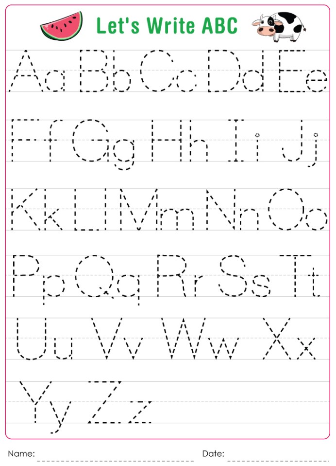 Printable Letter Worksheets Free