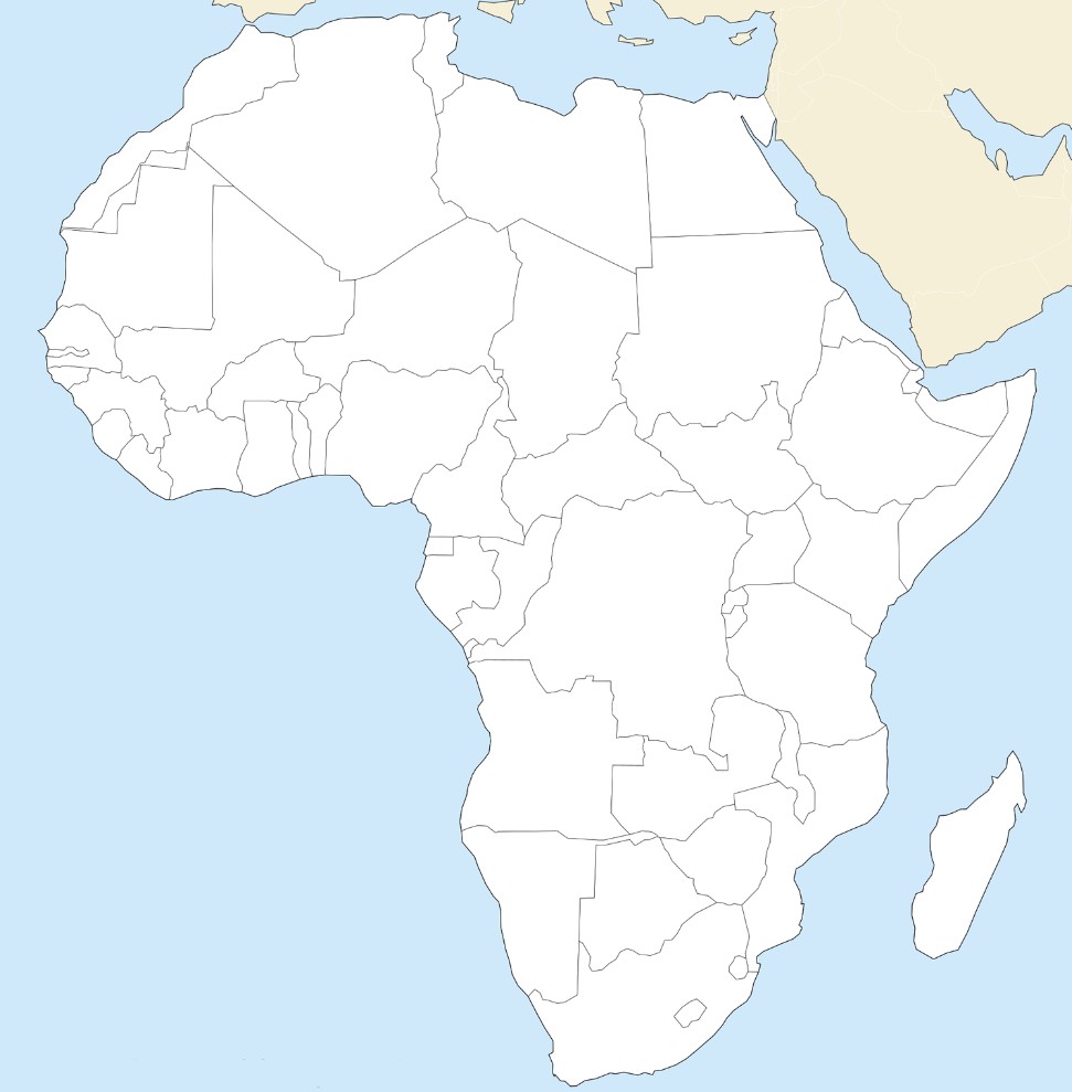 Printable Map of Africa Free
