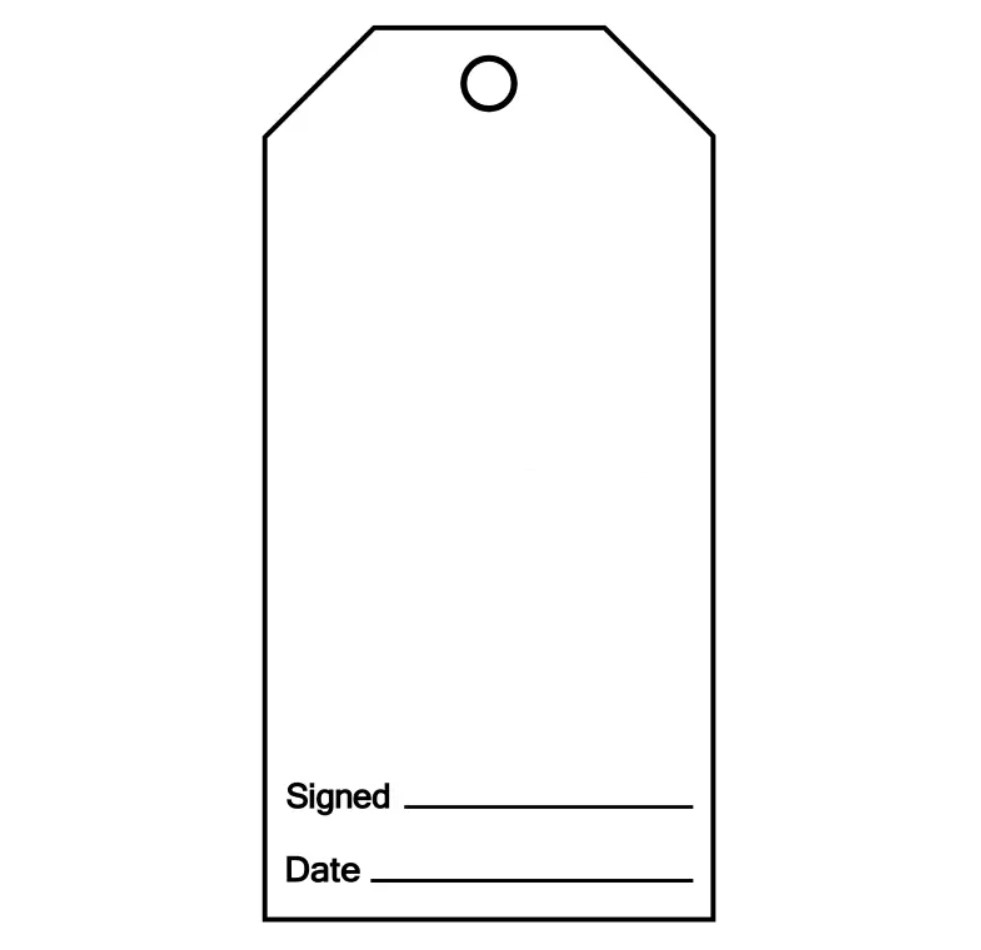 Printable Tag Applied for Sign