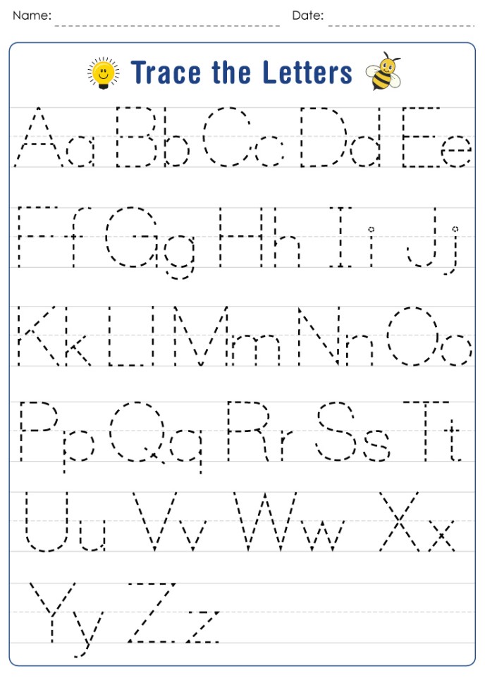 Printable Alphabet Tracing Free