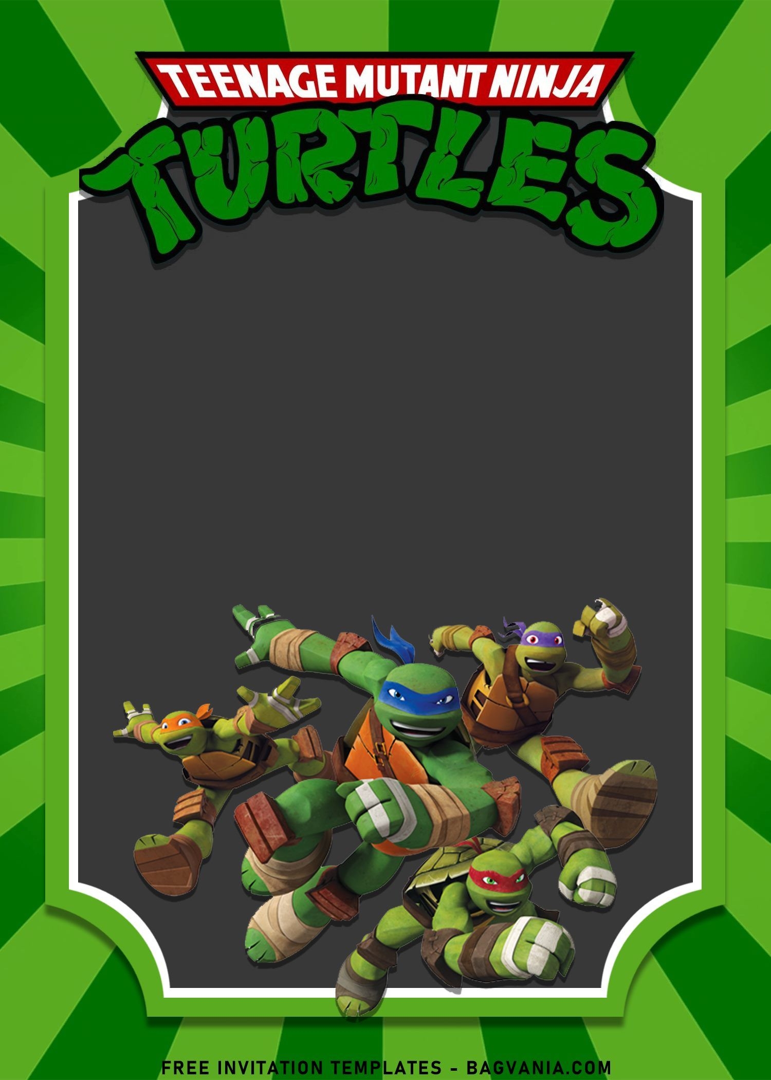 10 Awesome Teenage Mutant Ninja Turtles Birthday Invitation Templates Turtle Birthday Invitations Ninja Turtle Birthday Ninja Turtles Birthday Party