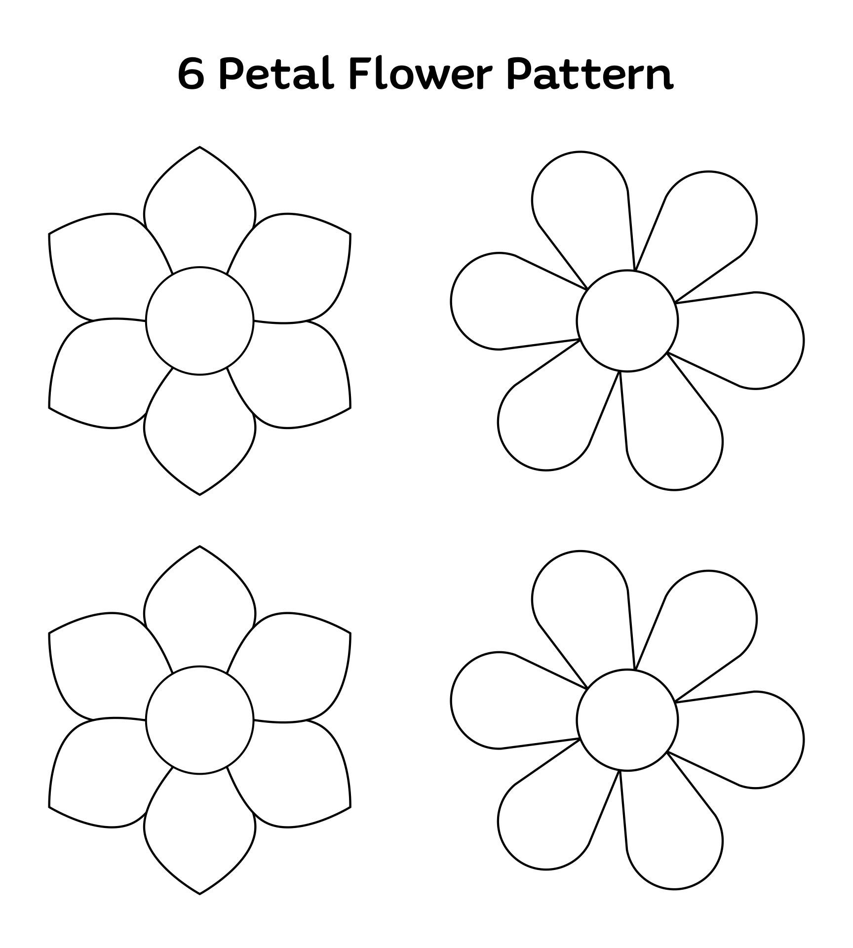 10 Best 6 Petals Flowers Templates Printables PDF For Free At Printablee Flower Petal Template Flower Template Flower Templates Printable